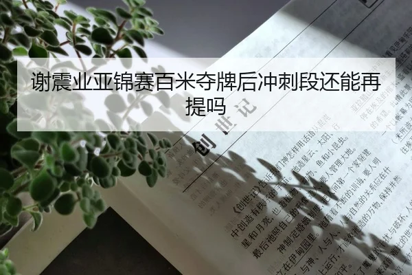 谢震业亚锦赛百米夺牌后冲刺段还能再提吗